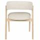 Lot de 2 Chaises Bright Zuiver Assises de Repas en Chêne et Tissu Beige Mobilier Design 57x58x77cm