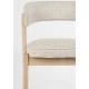 Lot de 2 Chaises Bright Zuiver Assises de Repas en Chêne et Tissu Beige Mobilier Design 57x58x77cm