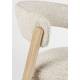 Lot de 2 Chaises Bright Zuiver Assises de Repas en Chêne et Tissu Beige Mobilier Design 57x58x77cm