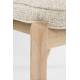 Lot de 2 Chaises Bright Zuiver Assises de Repas en Chêne et Tissu Beige Mobilier Design 57x58x77cm