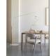 Lot de 2 Chaises Bright Zuiver Assises de Repas en Chêne et Tissu Beige Mobilier Design 57x58x77cm