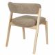 Lot de 2 Chaises Bright Zuiver Assises de Repas en Chêne et Tissu Marron Mobilier Design 57x58x77cm