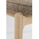 Lot de 2 Chaises Bright Zuiver Assises de Repas en Chêne et Tissu Marron Mobilier Design 57x58x77cm