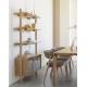 Lot de 2 Chaises Bright Zuiver Assises de Repas en Chêne et Tissu Marron Mobilier Design 57x58x77cm