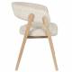 Fauteuil de Table Bright Zuiver Chaise en Chêne et Tissu Beige Assise de Repas Design 57x59,5x76cm