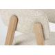 Fauteuil de Table Bright Zuiver Chaise en Chêne et Tissu Beige Assise de Repas Design 57x59,5x76cm
