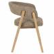 Fauteuil de Table Bright Zuiver Chaise en Chêne et Tissu Marron Assise de Repas Design 57x59,5x76cm