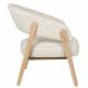 Fauteuil de Salon Bright Zuiver Siège en Chêne et Tissu Beige Assise Design Scandinave 69x71x76cm