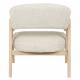 Fauteuil de Salon Bright Zuiver Siège en Chêne et Tissu Beige Assise Design Scandinave 69x71x76cm