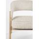 Fauteuil de Salon Bright Zuiver Siège en Chêne et Tissu Beige Assise Design Scandinave 69x71x76cm