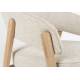 Fauteuil de Salon Bright Zuiver Siège en Chêne et Tissu Beige Assise Design Scandinave 69x71x76cm