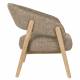 Fauteuil de Salon Bright Zuiver Siège en Chêne et Tissu Marron Assise Design Scandinave 69x71x76cm