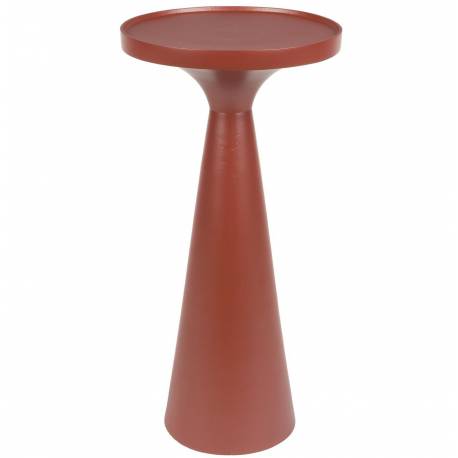 Bout de Canapé Floss Zuiver Guéridon Table d'Appoint Aluminium Rouge 28x28x56cm