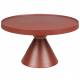Table Basse Floss Rouge Zuiver Table d'Appoint Console Ronde en Fonte d'Aluminium 33x60x60cm