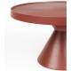 Table Basse Floss Rouge Zuiver Table d'Appoint Console Ronde en Fonte d'Aluminium 33x60x60cm
