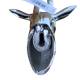 Tête d'Antilope Murale Décoration en Fonte d'Aluminium Chromée Sculpture Tête Animale Design Jungle 9x12x29cm