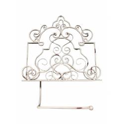 Lutrin de Cuisine Porte Serviette Mural Chevalet Pupitre de Lecture Déroule Essui Tout en Acier Vert Antique 7x30,5x41cm