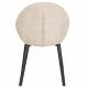 Chaise Fenna Dutchbone Assise en Acier Noir et Tissu Bouclette Beige Siège de Table Tendance 54x57x81,5cm
