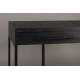 Bureau Class Dutchbone Console de Rangement Meuble Design Industriel Vintage en Acier et Bois Plaqué Acacia Noir 45x78x120cm