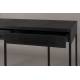 Bureau Class Dutchbone Console de Rangement Meuble Design Industriel Vintage en Acier et Bois Plaqué Acacia Noir 45x78x120cm