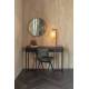 Bureau Class Dutchbone Console de Rangement Meuble Design Industriel Vintage en Acier et Bois Plaqué Acacia Noir 45x78x120cm