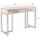 Bureau Class Dutchbone Console de Rangement Meuble Design Industriel Vintage en Acier et Bois Plaqué Acacia Noir 45x78x120cm