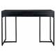 Bureau Class Dutchbone Console de Rangement Meuble Design Industriel Vintage en Acier et Bois Plaqué Acacia Noir 45x78x120cm