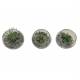 Trio de Plantes Artificielles Lot de 3 Plantes Synthétiques Pots en Verre Ensemble de Succulentes