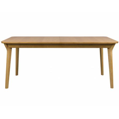 Table à Manger Ellen Zuiver Table de Repas Extensible avec Rallonge Bois Couleur Naturelle 75x90x180-220cm