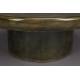 Table Basse Mush Dutchbone Table de Salon Ronde en Manguier Finition Vert Olive Brillante Sellette Rétro 30x80x80cm