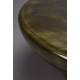 Table Basse Mush Dutchbone Table de Salon Ronde en Manguier Finition Vert Olive Brillante Sellette Rétro 30x80x80cm