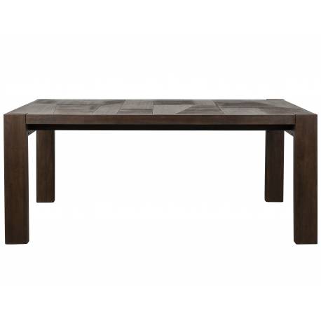 Table Bruneau Dutchbone Table de Repas Rectangulaire en Bois Foncé Mobilier de Salle à Manger 75x90x180cm