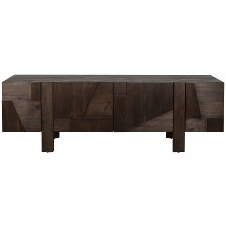 Buffet Bruneau Dutchbone Meuble de Rangement en Bois Enfilade 4 Portes 45x60x188cm