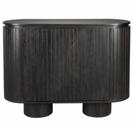 Buffet Kenji Dutchbone Meuble de Rangement en Manguier Marron Vaisselier 2 Portes Style Ethnique 40x80x110cm