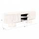 Meuble TV Kenji Dutchbone Enfilade en Manguier Marron 2 Portes 1 Niche Meuble de Rangement Bas 40x45x140cm