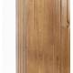 Vitrine Yaz Woody Armoire Vitrée en Hévéa Meuble de Rangement Double Porte à Etagères 38x80x140cm