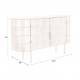 Buffet Hanna Dutchbone Bahut sur Pied en Acier Doré Meuble de Rangement Double Porte 26x70x117cm