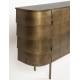 Buffet Hanna Dutchbone Bahut sur Pied en Acier Doré Meuble de Rangement Double Porte 26x70x117cm