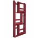 Etagère à Fixer Myron Dutchbone Support en Hévéa Couleur Rouge Aménagement Mural 10x80x120cm