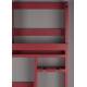 Etagère à Fixer Myron Dutchbone Support en Hévéa Couleur Rouge Aménagement Mural 10x80x120cm