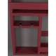Etagère à Fixer Myron Dutchbone Support en Hévéa Couleur Rouge Aménagement Mural 10x80x120cm