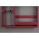 Etagère à Fixer Myron Dutchbone Support en Hévéa Couleur Rouge Aménagement Mural 10x80x120cm