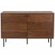 Buffet Stripes Woody Bahut 2 Portes en Bois Meuble de Rangement sur Pied 40x74x110cm