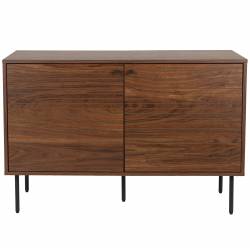 Buffet Stripes Woody Bahut 2 Portes en Bois Meuble de Rangement sur Pied 40x74x110cm
