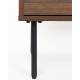 Buffet Stripes Woody Bahut 2 Portes en Bois Meuble de Rangement sur Pied 40x74x110cm