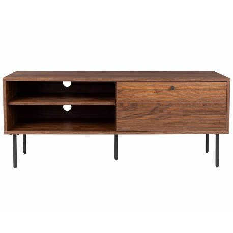 Meuble TV Stripes Woody Enfilade 2 Niches 1 Placard en Bois Meuble Long 40x50x120cm