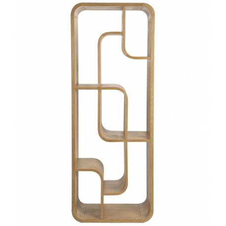 Etagère Seven Zuiver Bibliothèque en Chêne Clair Support de Présentation de Design 35x60x160cm