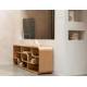 Etagère Seven Zuiver Bibliothèque en Chêne Clair Support de Présentation de Design 35x60x160cm