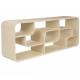 Etagère Seven Zuiver Bibliothèque en Chêne Beige Support de Présentation de Design 35x60x160cm