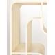 Etagère Seven Zuiver Bibliothèque en Chêne Beige Support de Présentation de Design 35x60x160cm